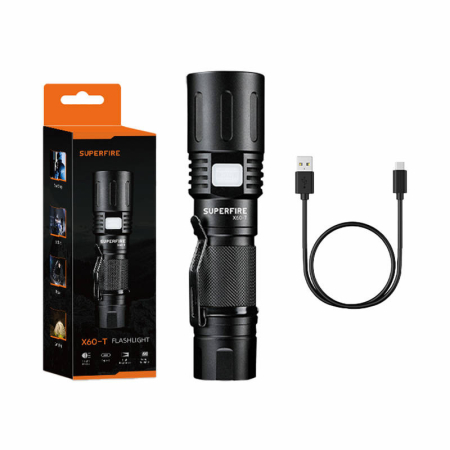Gadgets - Latarka Superfire X60-T, 1500lm, USB