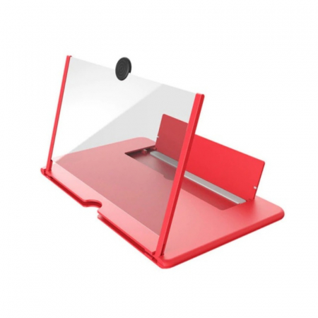 Accesorii Telefoane - Lupa retractabila pentru telefon mobil iSEN 3D Phone Magnifying Glass Rosu