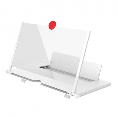 Accesorii Telefoane - Lupa retractabila pentru telefon mobil iSEN 3D Phone Magnifying Glass Alb