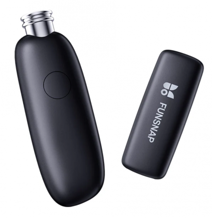 Accesorii Gadgets - Microfon lavaliera wireless Funsnap Mic Tok Lighting, Black, Captare sunet 360 °, Reducere zgomot, Compatibilitate: iPhone, iPad, Android, DSLR, PC, Utilizare: Vlogging, Scoala Online, Live streaming,