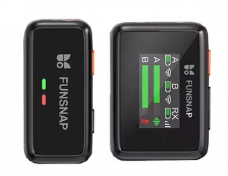 unsnap M6 Vezeték nélküli Lavalier Mikrofon, Fekete, Töltőtok, LCD Kijelző, Zajcsökkentés, Kompatibilitás: iPhone, iPad, Android, DSLR, PC [1]