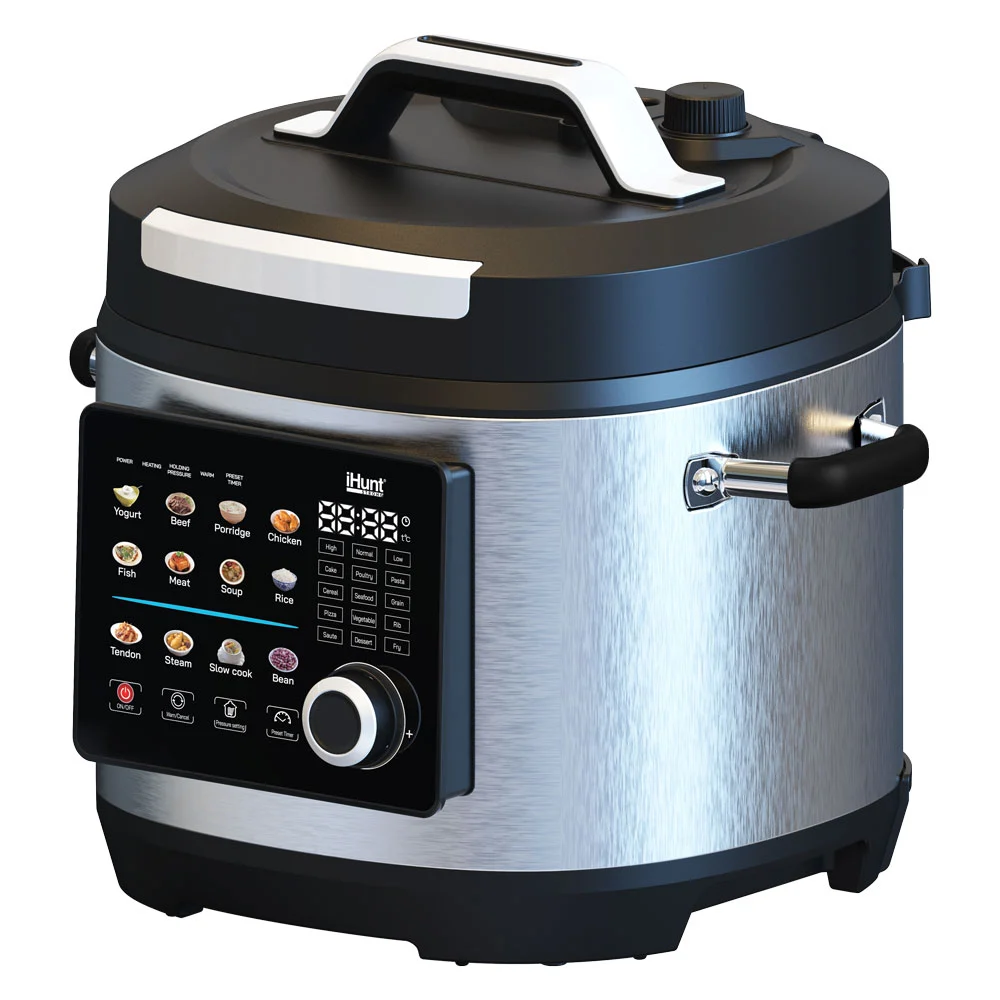 Noutati - Oală Electrică sub Presiune iHunt Bro Multicooker 8L Ultra, 8L, Multicooker, Inox Premium, Control Digital, Programe Multiple de Gătire