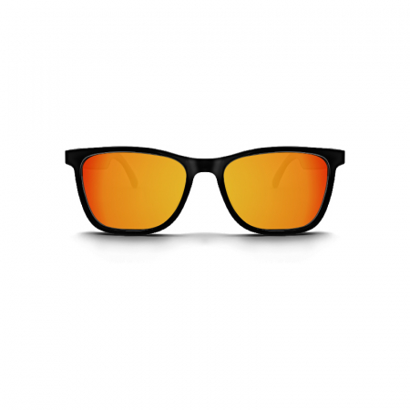 Ochelari de soare smart iSEN GS05, Lentile transparente + lentile portocalii polarizate, Unisex, Rama magnetica, Microfon si difuzor incorporat, Muzica si apeluri Bluetooth, Asistare vocala [2]