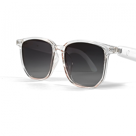 Ochelari de soare smart iSEN GS03, Rama transparenta, Lentile polarizate UV400, Unisex, Microfon si difuzor incorporat, Muzica si apeluri Bluetooth, Asistare vocala [2]