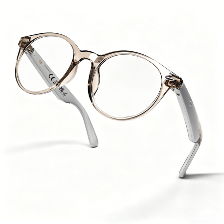Ochelari Inteligenți iSEN GM81, Nude, Traducere AI, Bluetooth 5.4, Apeluri, Muzică, Asistent Vocal, Control Tactil, Protecție UV și Lumină Albastră [1]