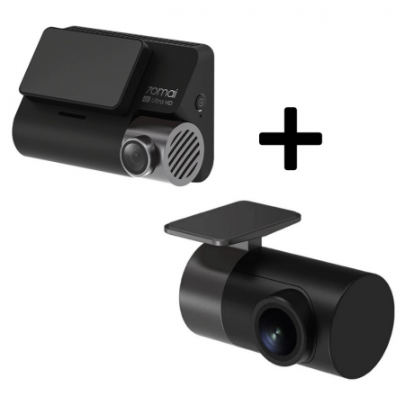 DVR autókamerák - Pachet camera auto DVR Xiaomi 70MAI A800 cu camera spate RC06, 4K, Sony IMX415, 140°, Super Night Vision, ADAS, GPS, Monitorizare parcare