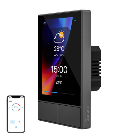 Smart Home - Panou de control inteligent WiFi SONOFF NSPanel (negru, 120mm)