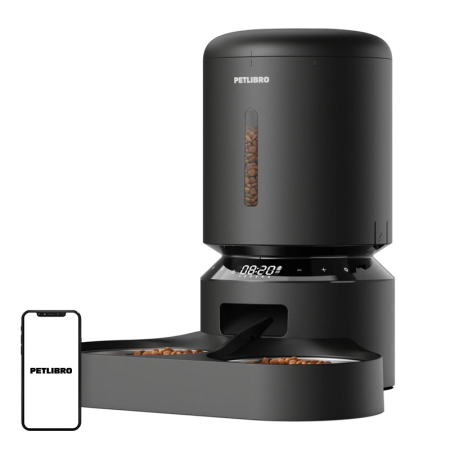 Gadgets 1 - PETLIBRO Granary - Distribuitor de hrana pentru animale de companie de 5 litri cu doua boluri (negru)