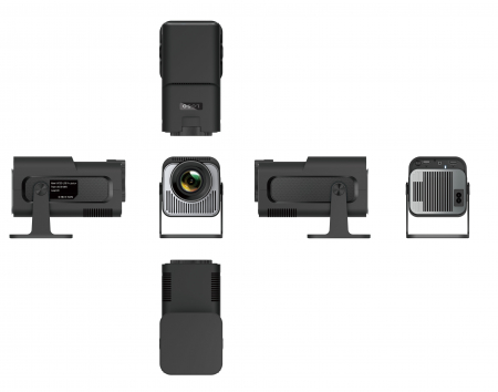 Hordozható projektor iSEN HY-320 Mini, 4K dekódolás, 1 GB RAM, 8 GB ROM, Android 11, CPU Allwinner H713, GPU Mali-G31, Kétcsatornás WiFi6+BT5.0 [2]