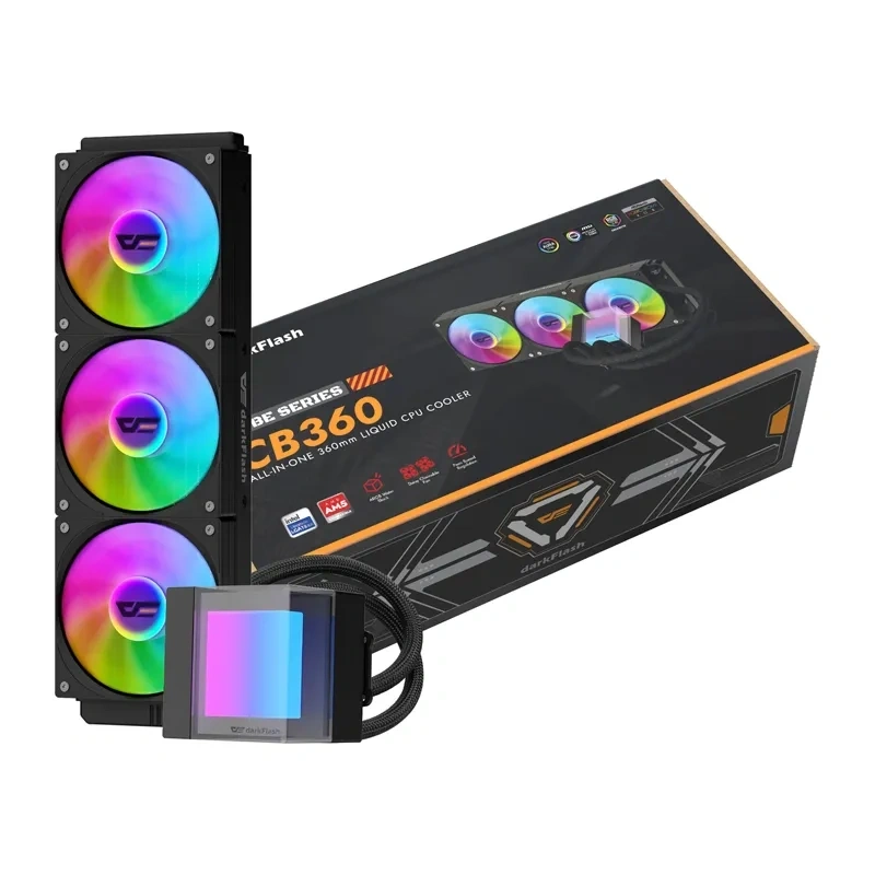 Gadgets - Racitor pentru procesor DarkFlash CB360 cu racire cu apa (negru)