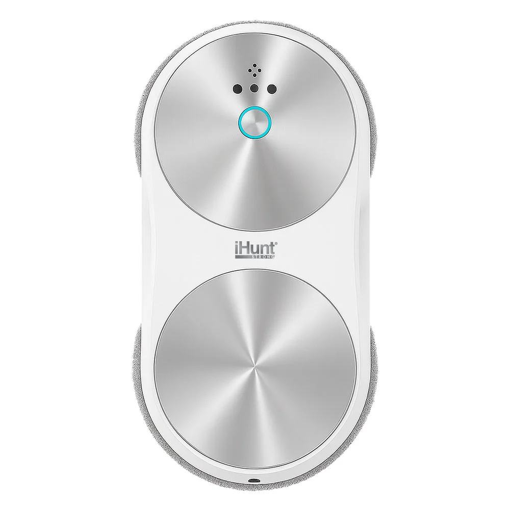 Robot Curățare Geamuri iHunt Smart Window Robot 6 Ultra, Alb, 6000Pa, Rezervor Apă 50ml, Aplicație iHunt Home, Telecomandă, Baterie Backup 20 Min [1]