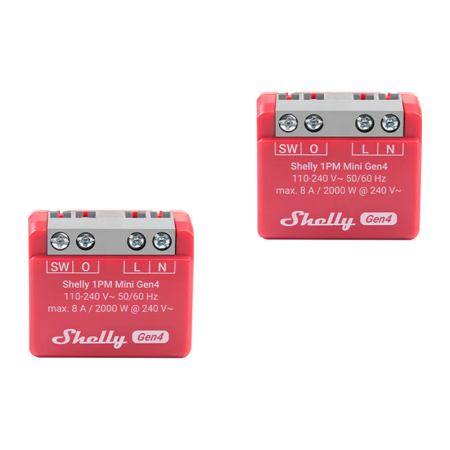 Gadgets - Set de 2 controlere Shelly 1PM Mini Gen4 Zigbee/Matter
