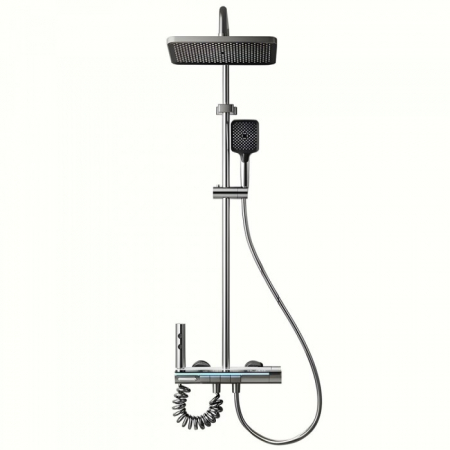 Okos Zuhanyszett, iHunt MZ110GR, LED Kijelző, Digitális Képernyő, 4 Vízáramlási Mód, Állítható [1]