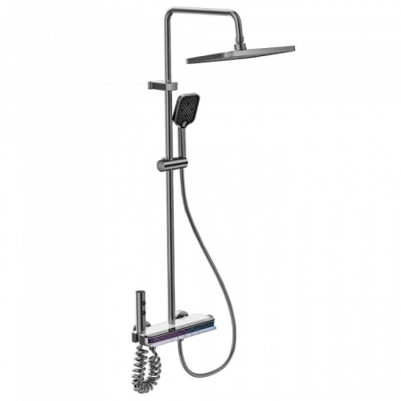 Smart Home - Set de duș smart, iHunt MZ130GR, Display LED, afișaj digital, 4 moduri de curgere, ajustabil