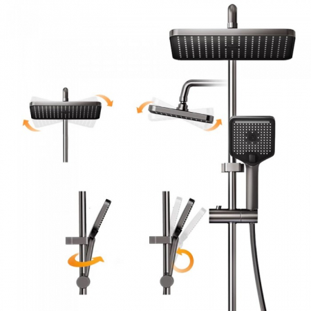 Smart Shower Set, iHunt C84, LED Display, Digital Screen, 4 Water Flow Modes, Adjustable [2]