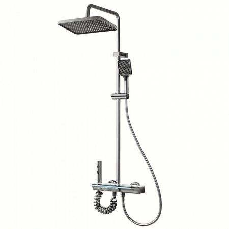 Smart Home - Set de duș smart, iHunt MZ110GR, Display LED, afișaj digital, 4 moduri de curgere, ajustabil