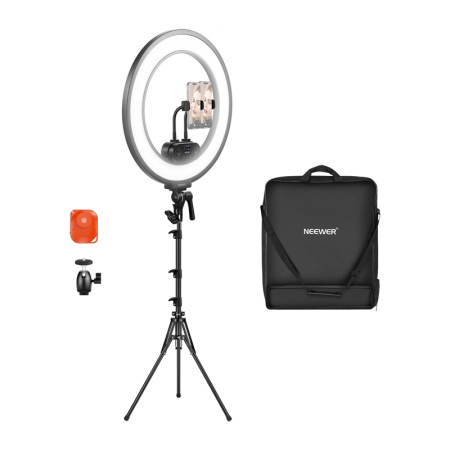 Gadgets - Set de lumina inelara LED ultra-subtire Neewer RL45B, 45 W, 18″