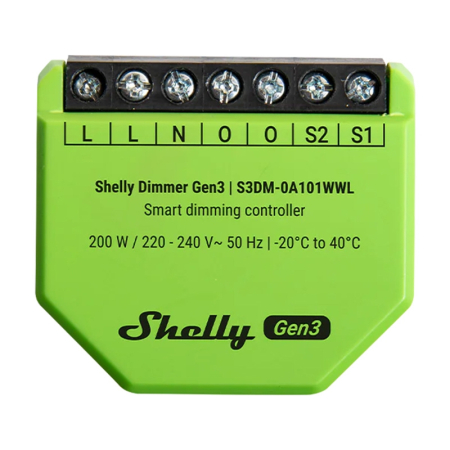Smart Home - Shelly Dimmer Gen3 Controler de lumina WiFi