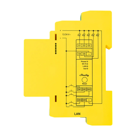 Shelly RGBWW Pro WiFi 5-canal DIN Rail controler de iluminat [3]