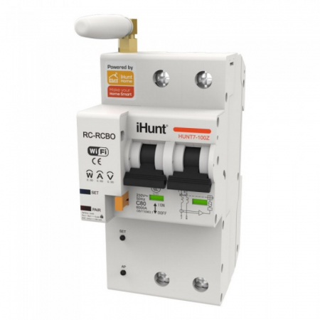 Siguranta automata inteligenta cu contorizare iHunt Home WIFI Smart Circuit Breaker Metering 2P 40A, WIFI 2.4G, Control din aplicatie [1]