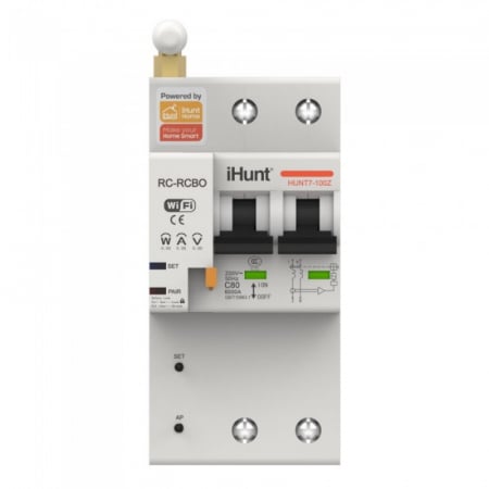Siguranta automata inteligenta cu contorizare iHunt Home WIFI Smart Circuit Breaker Metering 2P 40A, WIFI 2.4G, Control din aplicatie [2]