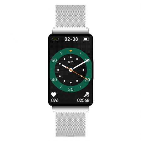 Smartband iSEN EP08 Alb, 1.57", HD, ECG, Glicemie, Ritm cardiac, Presiune sanguina, Oxigen, Monitorizare somn, Bt v5.1, IP67, 210mAh [1]