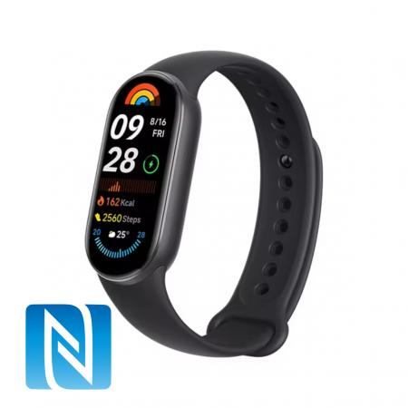 Bratari Fitness - Smartband Xiaomi Mi Band 9, Black, NFC, AMOLED 162", Monitorizare HR + SpO2, Monitorizare somn, Inregistrare activitati sportive, Multi-sport, 233mAh