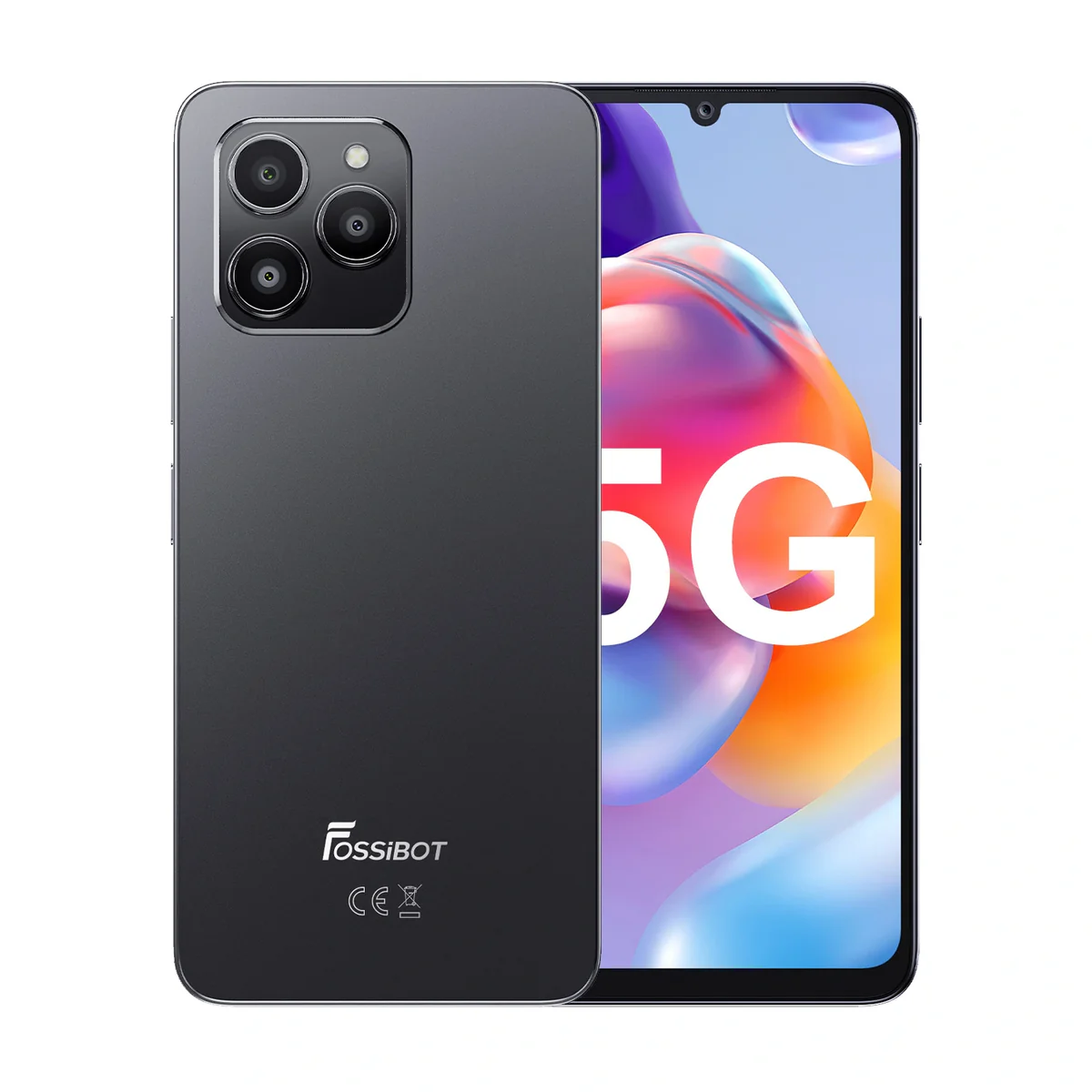 FOSSiBOT S1 Okostelefon, Szürke, 5G, 6,745" HD+ IPS, 24GB RAM (6GB + 18GB bővíthető), 128GB ROM + 1TB TF Kártya, Android 14, 50MP + 8MP + 2MP Kamera, 4900mAh, 10W, NFC, Arcfelismerés [1]