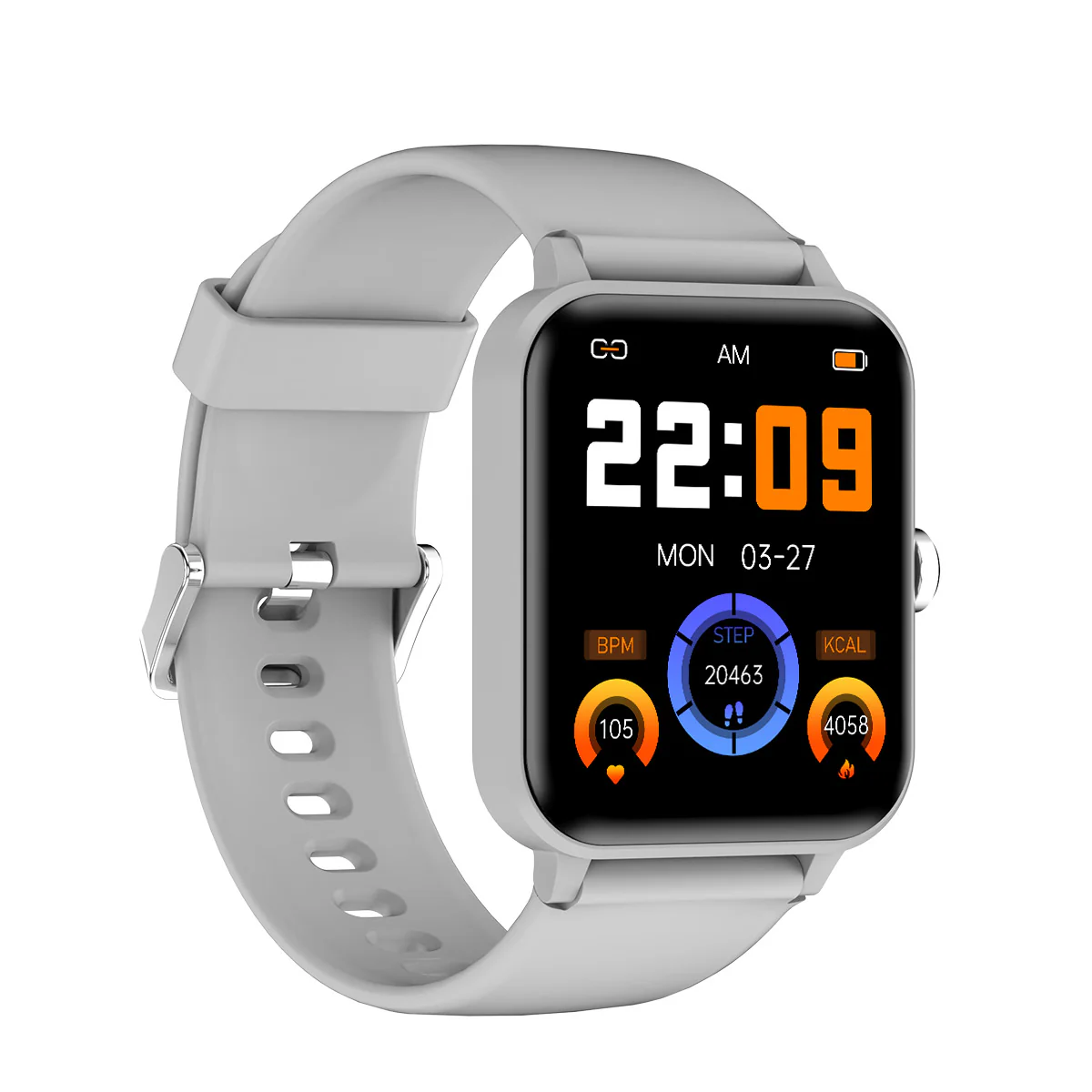Smartwatch Blackview R30 Max, Grey, 1.91" TFT Touch screen, Voice Assistant, LED Flashlight, Heart Rate, Blood Oxygen, Sleep & Pressure Monitor, 450mAh [2]
