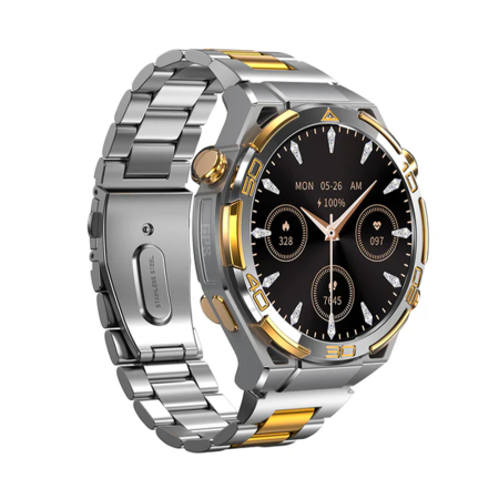 Smartwatch Blackview W90 Pro, Gri & Auriu, Metal & Aur 14K, 1.43'' AMOLED HD, 900mAh, GPS, Monitorizare sanatate si sport, Apelare Bluetooth, ChatGPT [2]