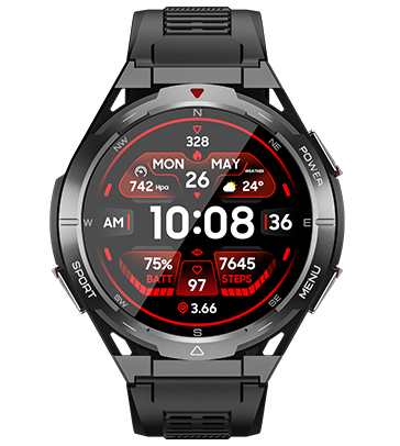 Smartwatch - Smartwatch Cubot GT1 Black, 1.43" AMOLED, HRV, ECG, Health and Sleep Monitoring, Sports Modes, Multiple Functions, Bluetooth Call, High-Accuracy GPS Connection, 480 mAh, Android 9.0 or iOS 9.0