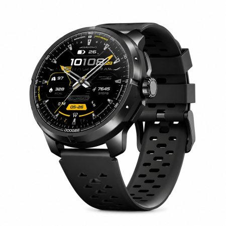 Noutati - Smartwatch DOOGEE Anymoving M1 Pro, Negru, 1.5" AMOLED, GPS Dual-Band, Bluetooth 5.3, 730mAh, 5ATM, IP68, DCA 8.0, Monitorizare Sănătate, Până la 15 Zile Autonomie