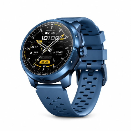 Noutati - Smartwatch DOOGEE Anymoving M1 Pro, Albastru, 1.5" AMOLED, GPS Dual-Band, Bluetooth 5.3, 730mAh, 5ATM, IP68, DCA 8.0, Monitorizare Sănătate, Până la 15 Zile Autonomie