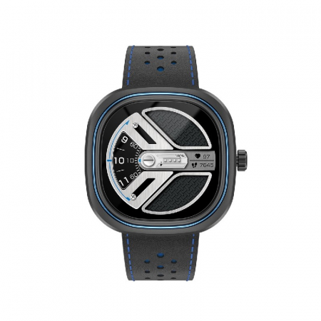 Smartwatch Doogee DG Ares Gri, Bratara din piele, LCD HD 1.32", Ritm cardiac, Saturatie oxigen, Monitorizare somn, 300mAh [0]