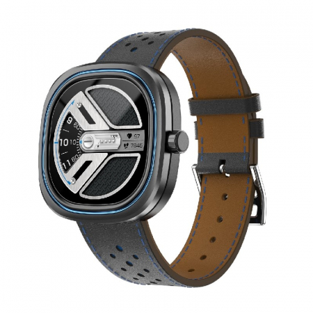 Smartwatch Doogee DG Ares Gri, Bratara din piele, LCD HD 1.32", Ritm cardiac, Saturatie oxigen, Monitorizare somn, 300mAh [1]