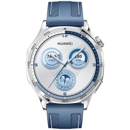 Smartwatch - Smartwatch Huawei GT5 46MM, Blue, Blue Woven Strap