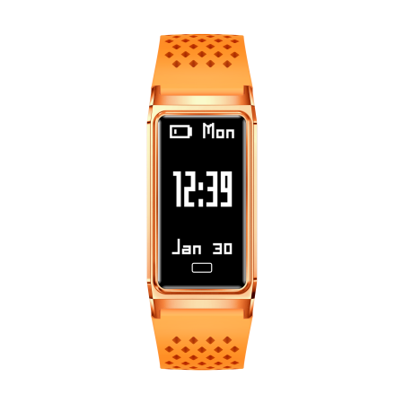 iSEN B11 Okosóra, Narancssárga, 0.96" OLED, Bluetooth 5.3, Pulzusmérő, SpO2, HRV, Alvásfigyelés, IPX8 [1]