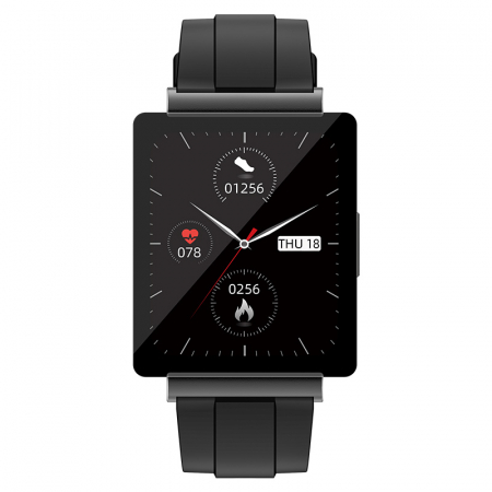 Smartwatch iSEN KS01, fekete színű, IPS HD TFT 1,83", EKG, Vércukorszint, Vér oxigénszint, Alvásfigyelés, HRV, Hőmérő, Zenelejátszás, NFC, 220 mAh [3]