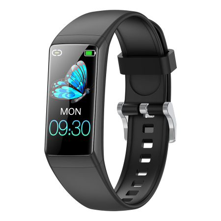 Smartwatch iSEN BK05, Negru, Silicon, 0.96'' Rezolutie Inalta, Bluetooth 5.2, Glicemie/Oxigen/Tensiune, Ritm Cardiac, Temperatura Corporala, Mod Multi-sport, 10 Zile Standby [10]