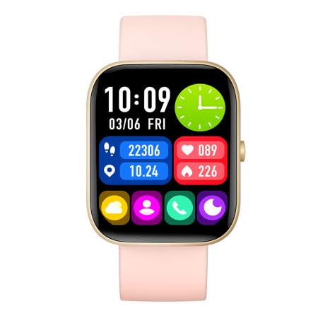 SEN C08 Okosora, Arany, Rózsaszín TPU Szij, 1.91" TFT, Pulzus, Vernyomas, Veroxigen (SpO2), Sport Modok, Hivas & Uzenet Ertesitesek, 200 mAh, Android 5.0 / iOS 10.0 [4]