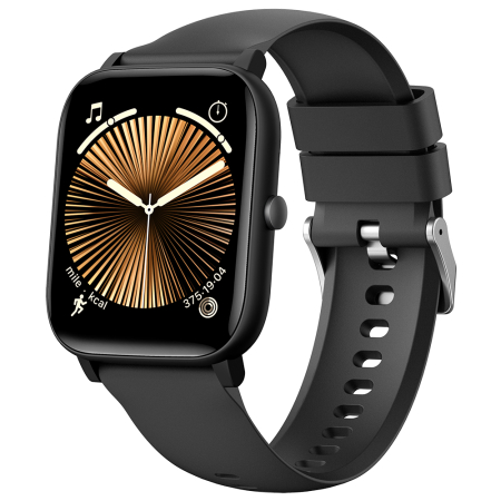 Smartwatch iSEN C09, Negru, Curea TPU Neagra, 1.85" TFT, Ritm Cardiac, Tensiune Arteriala, Oxigen in Sange (SpO2), ECG, 7 Moduri Sport, Notificari Apeluri & Mesaje, 200 mAh, Android 5.0 / iOS 10.0 [1]