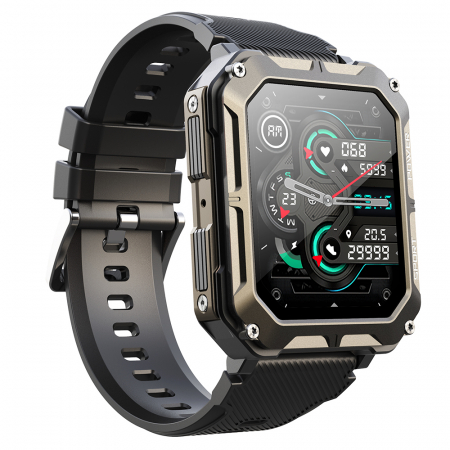 Smartwatch iSEN C20 Pro Black, 1.83 inch, Bluetooth call, Bluetooth 5.0, Heart rate, SpO2, 123 sports, Ip68, 380mAh [4]