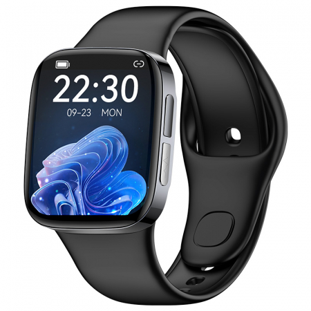 Smartwatch - Smartwatch iSEN JL08 Black, 1.72 inch HD, Bluetooth Call, Voice Assistant, HR, Blood Glucose, VO2max, ECG, Temperature, NFC, IP67, 270mAh