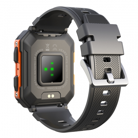 Smartwatch iSEN C20 Pro Orange, 1.83 inch, Bluetooth call, Bluetooth 5.0, Heart rate, SpO2, 123 sports, Ip68, 380mAh [6]