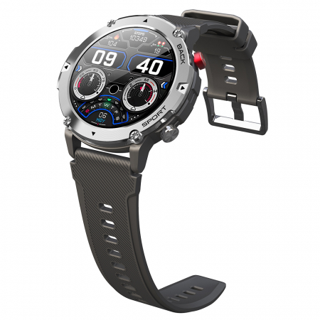 Smartwatch iSEN C21 Pro Silver, 1.32 inch, Apel bluetooth, Bluetooth 5.0, Ritm cardiac, SpO2, 19 sporturi, Ip68, 300mAh [8]