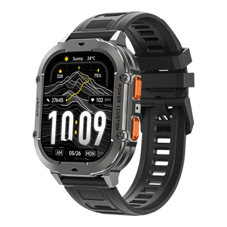 iSEN - iSEN X7 Okosóra, Fekete, 2.13” AMOLED HD, Bluetooth 5.3, WhatsApp Gyorsválasz, Pulzus, GoMore, 3 ATM, 1000mAh Akkumulátor, 100 Nap Standby