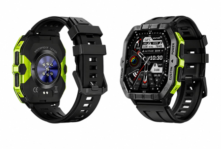 iSEN - iSEN C32 Okosóra, Zöld, 2.02" HD, Bluetooth Hívás, GPS, 100+ Sport Mód, SpO2, Pulzusmérés, 480mAh, 2ATM