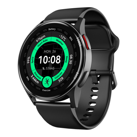 iSEN C35 Okosóra, Fekete, 1.32” AMOLED, Bluetooth Hívások, Pulzus, SpO2, Alvás, 100+ Sportmód, Aktivitáskövetés, 1 ATM, DaFit, 250mAh Akkumulátor [1]