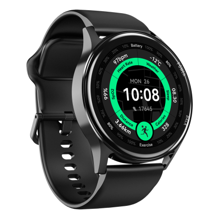 iSEN C35 Okosóra, Fekete, 1.32” AMOLED, Bluetooth Hívások, Pulzus, SpO2, Alvás, 100+ Sportmód, Aktivitáskövetés, 1 ATM, DaFit, 250mAh Akkumulátor [2]