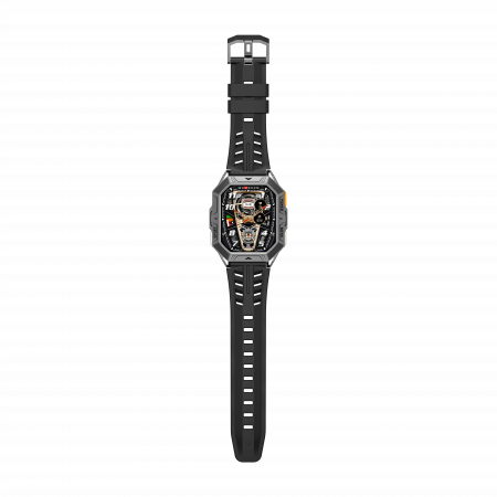 Okosóra iSEN X1 Pro, Fekete szilikon szíj, 2.13" AMOLED HD, HRV, EKG, Egészségügyi monitorozás, Sport funkciók, Bluetooth hívás, 1000 mAh, Android 9.0 vagy iOS 9.0 vagy újabb [8]